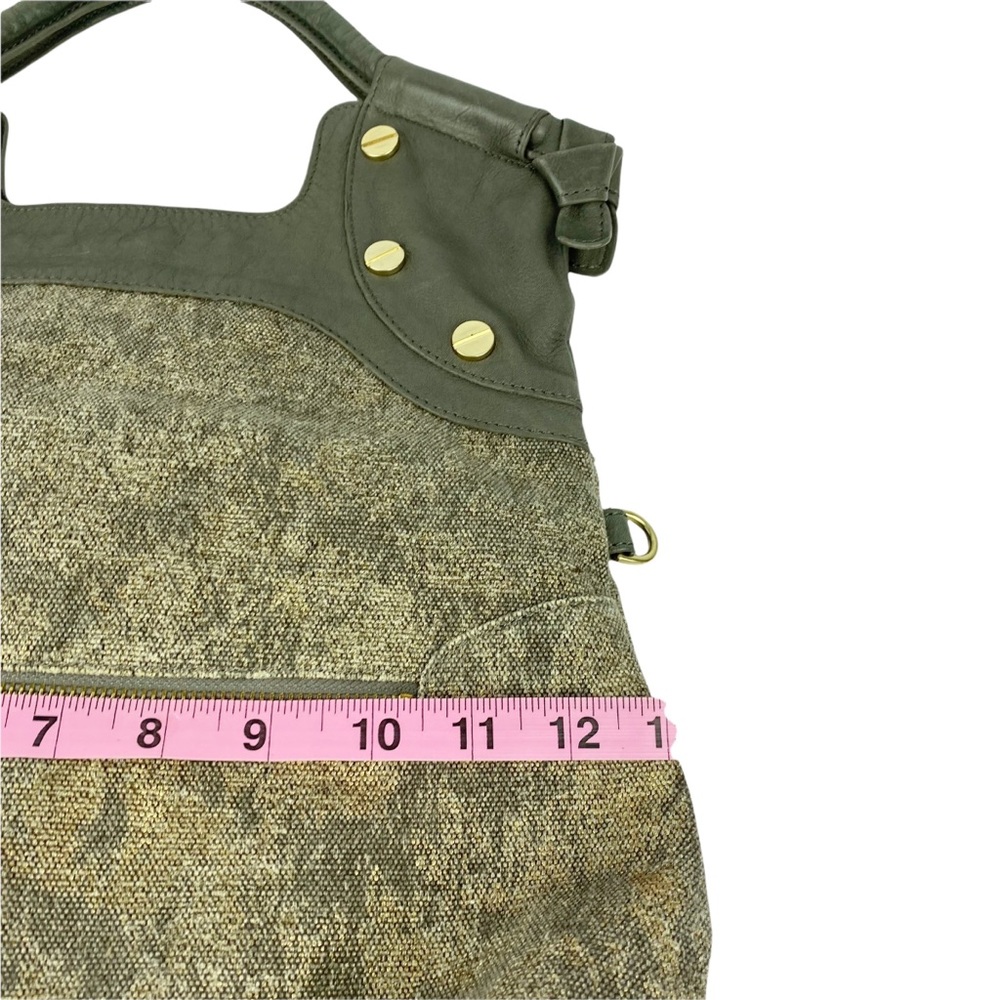 Foley & Corinna Lady Mid City Tote Taupe Tweed Leather Large - Picture 10 of 13